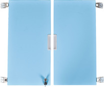 Quadro - middelgrote deuren met slot, per paar - lichtblauw