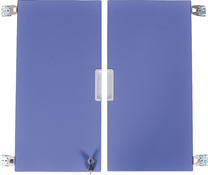 Quadro - middelgrote deuren met slot, per paar - blauw