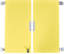 Quadro - middelgrote deuren met slot, per paar - geel
