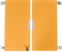 Quadro - middelgrote deuren met slot, per paar - oranje