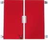 Quadro - middelgrote deuren met slot, per paar - rood