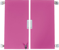 Quadro - middelgrote deuren met slot, per paar - roze