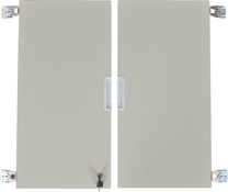 Quadro - middelgrote deuren met slot, per paar - beige