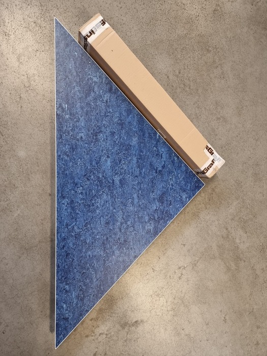 Stille Tafels, Driehoekig, 90x90x127 Cm, Hoogte 6, Kleur Blauw