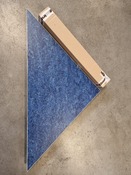 Stille tafels, driehoekig, 90x90x127 cm, hoogte 6, kleur blauw