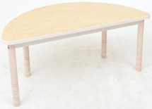 Stille tafelbladen PLUS, halfrond, 120x60 cm