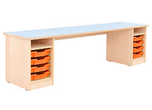 Speeltafel - Groepstafel - Incl 8 lage FC - laden - oranje - per stuk
