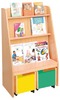 Flexi Boekenkast-Enkelzijdig Met 2 Rolkisten