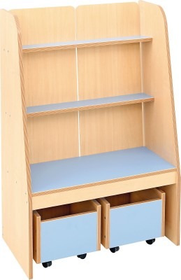 Flexi Boekenkast-enkelzijdig Met 2 Rolkisten