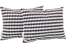 Kussens - 40 x 30 cm - streepjes - set van 2