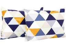 Kussens - 40x30cm - driehoekjes - set van 2