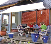 Zonnezeil - rechthoekig - 5 x 5 m - beige - per stuk