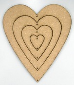 Hout - Mobile Decoratie - hart - per stuk
