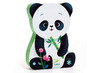 Puzzel - silhouetpuzzel - Djeco Léo Le Panda - karton - Djeco - leo de panda - 24 puzzelstukken - per stuk