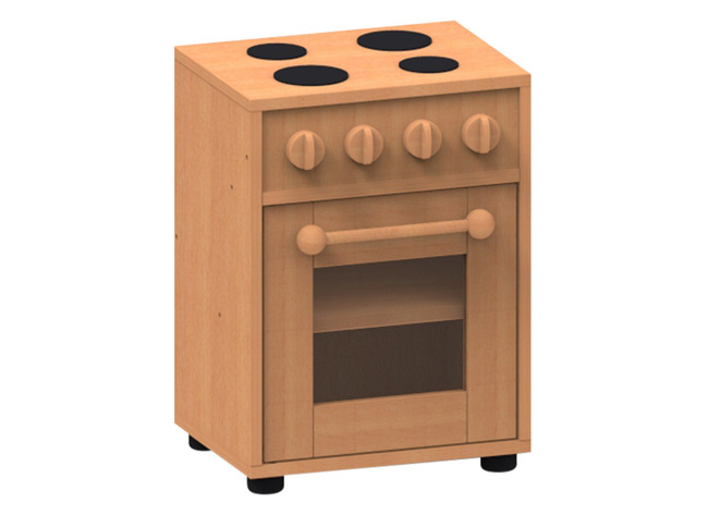 Speelmeubel, Trendy, Fornuis - Frame Beuk - Deurtjes Beuk - Per Stuk