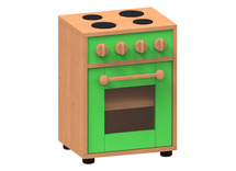 Speelmeubel, Trendy, Fornuis - frame beuk - deurtjes groen - per stuk