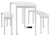 Tafels - kringtafels - DeKring - tafel - gebogen - 151 x 55 cm - 2-persoons - trendcollectie kleuren- per stuk