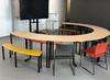 Tafels - kringtafels - DeKring - tafel - gebogen - 151 x 55 cm - 2-persoons - trendcollectie kleuren- per stuk