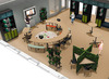 Tafels - kringtafels - DeKring - tafel - gebogen - 151 x 55 cm - 2-persoons - trendcollectie kleuren- per stuk