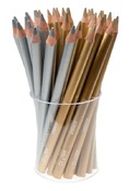 Potloden - kleurpotloden - Edu³ JUMBO - driehoekig - dik - zilver - goud - koker - set van 36 assorti