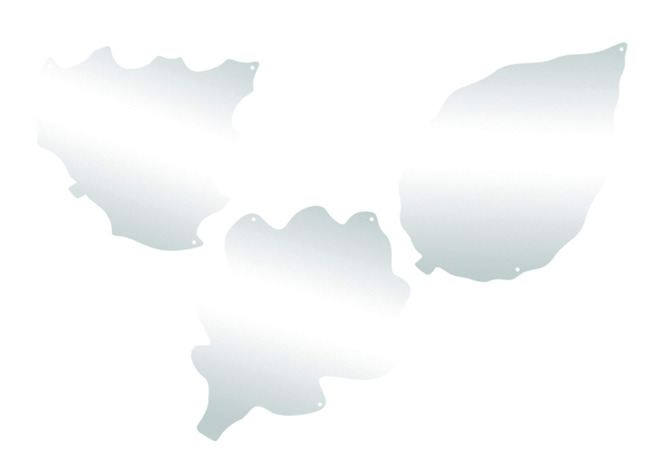 Spiegels - Blaadjes - Tts - Kunststof - Set Van 3 Assorti