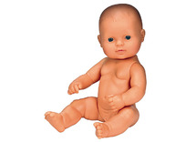 Poppen - babypop - Miniland Baby Doll - zonder haar - 32 cm - meisje - europees - per stuk