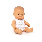 Poppen - babypop - Miniland Baby Doll - zonder haar - 21 cm - meisje - europees - per stuk