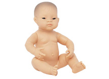 Poppen - babypop - Miniland Newborn Doll - zonder haar - 40 cm - meisje - aziatisch - per stuk