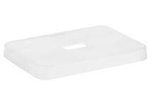 Opbergdeksel - Sigma Home - 24 x 16,5 x 2,5 cm - transparant - wit - per stuk