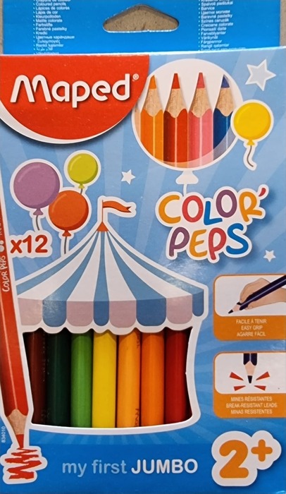 Potloden - Kleurpotloden - Maped Color'peps Early Age - Driehoekig - Set Van 12 Assorti