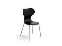 Stoel - Mira - Vierpoot - zithoogte 38 cm - kuip zwart - per stuk