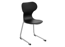 Stoel - Mira - Sledepoot - zithoogte 46 cm - kuip zwart - per stuk