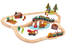 Treinsporen - Tender Leaf Train Wild Pines - bergtrein - hout - set van 35