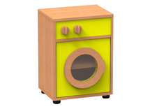 Speelmeubel, Trendy, Wasmachine - frame beuk - deurtjes geel - per stuk