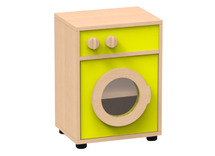 Speelmeubel, Trendy, Wasmachine - frame esdoorn - deurtjes geel - per stuk
