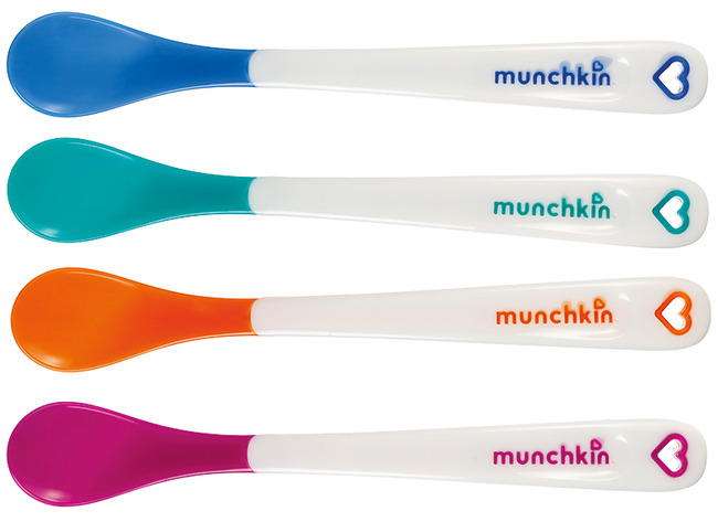 Eetgerei - Bestek - Munchkin - Hitte Gevoelige Lepels Lange Steel - Set Van 4