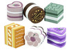 Keukenhoek - Voeding - Hout - Viga - heerlijke cakes - set van 6