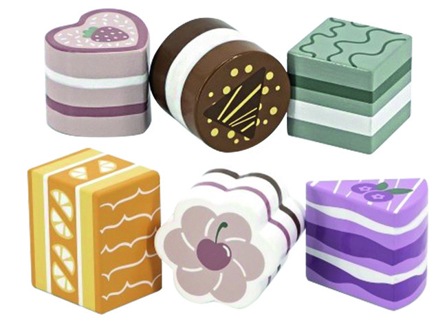 Keukenhoek - Voeding - Hout - Viga - Heerlijke Cakes - Set Van 6