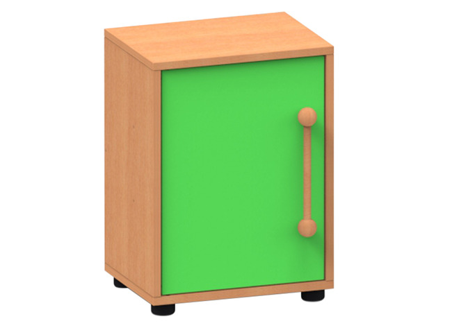 Speelmeubel, Trendy, Koelkast - Frame Beuk - Deurtjes Groen - Per Stuk