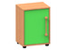 Frame beuk - deurtjes groen