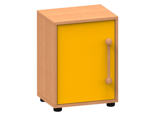 Speelmeubel, Trendy, Koelkast - Frame Beuk - Deurtjes Oranje - Per Stuk