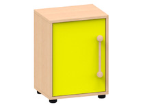 Speelmeubel, Trendy, Koelkast - frame esdoorn - deurtjes geel - per stuk