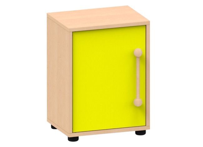 Speelmeubel, Trendy, Koelkast - Frame Esdoorn - Deurtjes Geel - Per Stuk