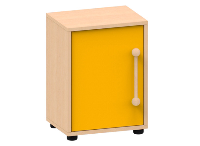 Speelmeubel, Trendy, Koelkast - Frame Esdoorn - Deurtjes Oranje - Per Stuk