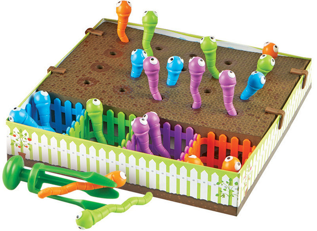 Fijne Motoriek - Learning Resources Wriggleworms! Fine Motor Activity Set - Wormen - Pincet - Per Spel