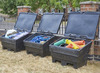 Outdoor - opbergers - zoutbakken laag - set van 3