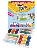 Stiften - kleurstiften - BIC Kids Visacolor XL ECOlutions - 8 x 12 kl - voordeelpakket - set van 96 assorti