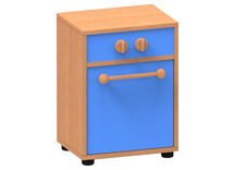 Speelmeubel, Trendy, Vaatwasser - frame beuk - deurtjes blauw - per stuk