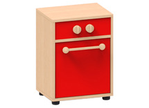 Speelmeubel, Trendy, Vaatwasser - frame esdoorn - deurtjes rood - per stuk