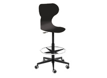 Stoel - Mira - Stervoet Tooghoogte - zithoogte 58/83 cm - kuip zwart - per stuk